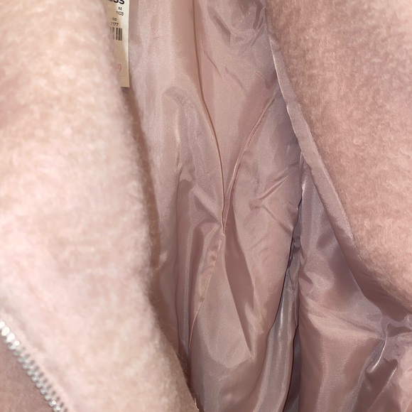 Fuzzy Pale Pink Moto Jacket - Picture 4 of 6